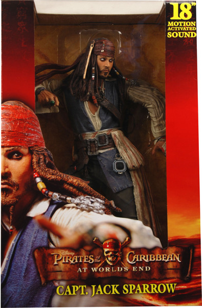 18 inch Capt Jack Sparrow Pirates Caribbean Worlds End action figure
