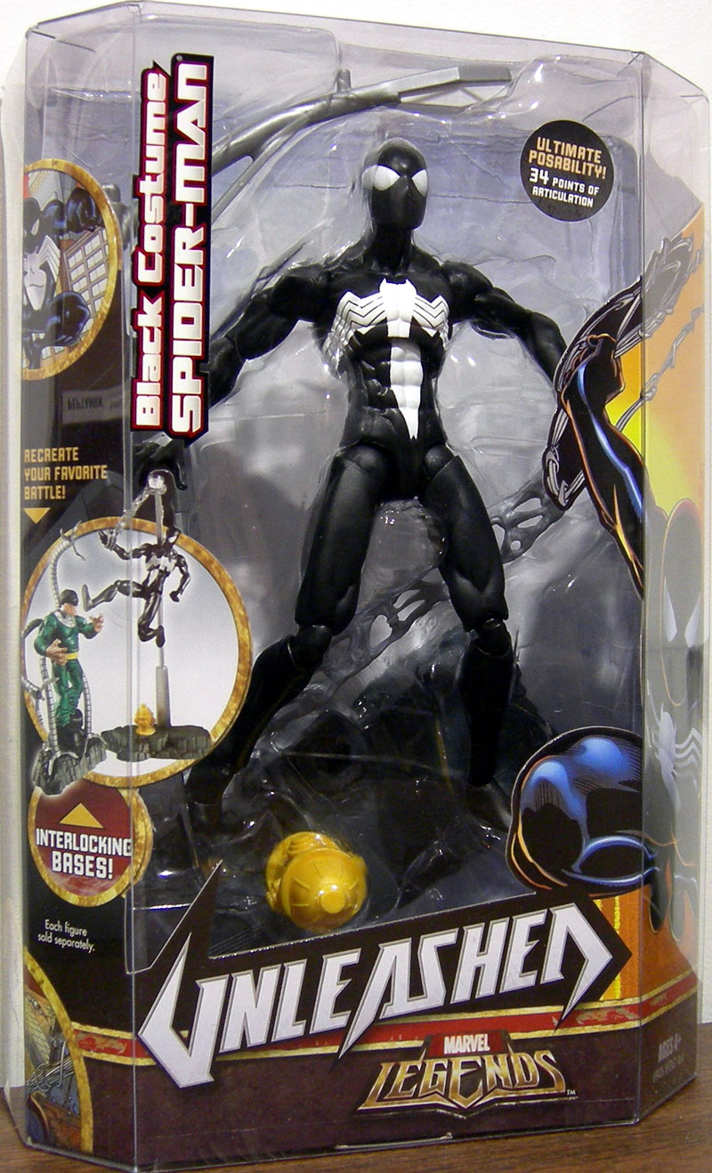 spiderman black action figure