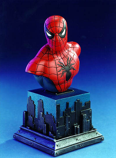 spider man bust statue