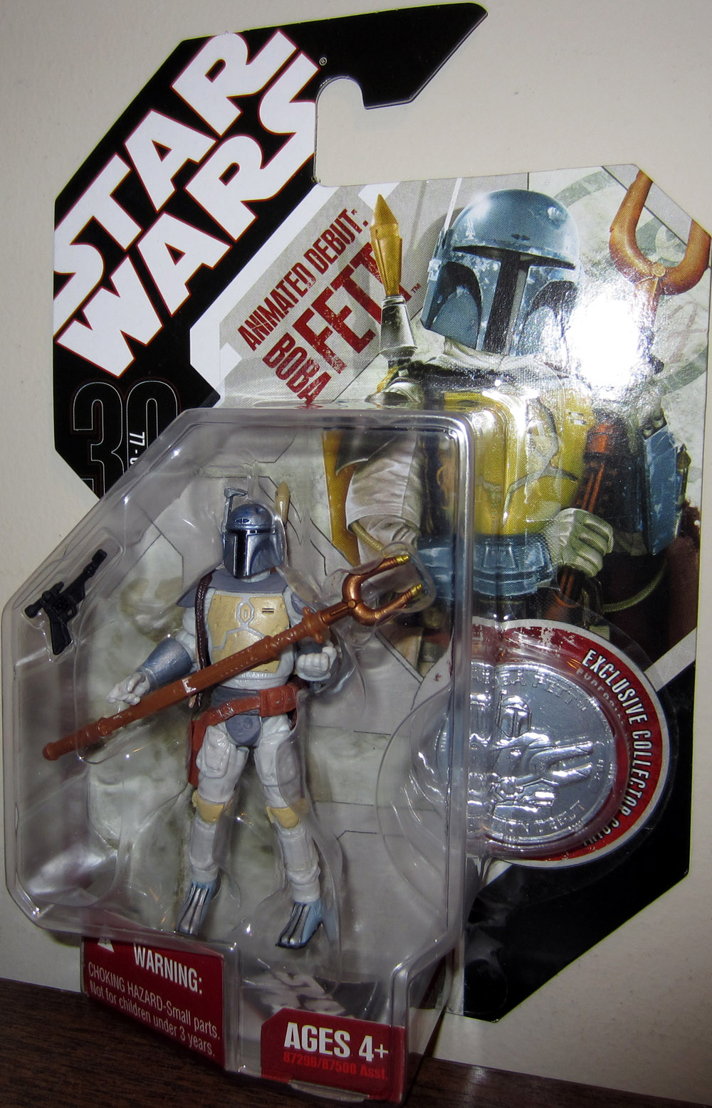 Star Wars 30 Anniversary BOBA FETT Animated Debut With COIN Action Figure 3.75" 