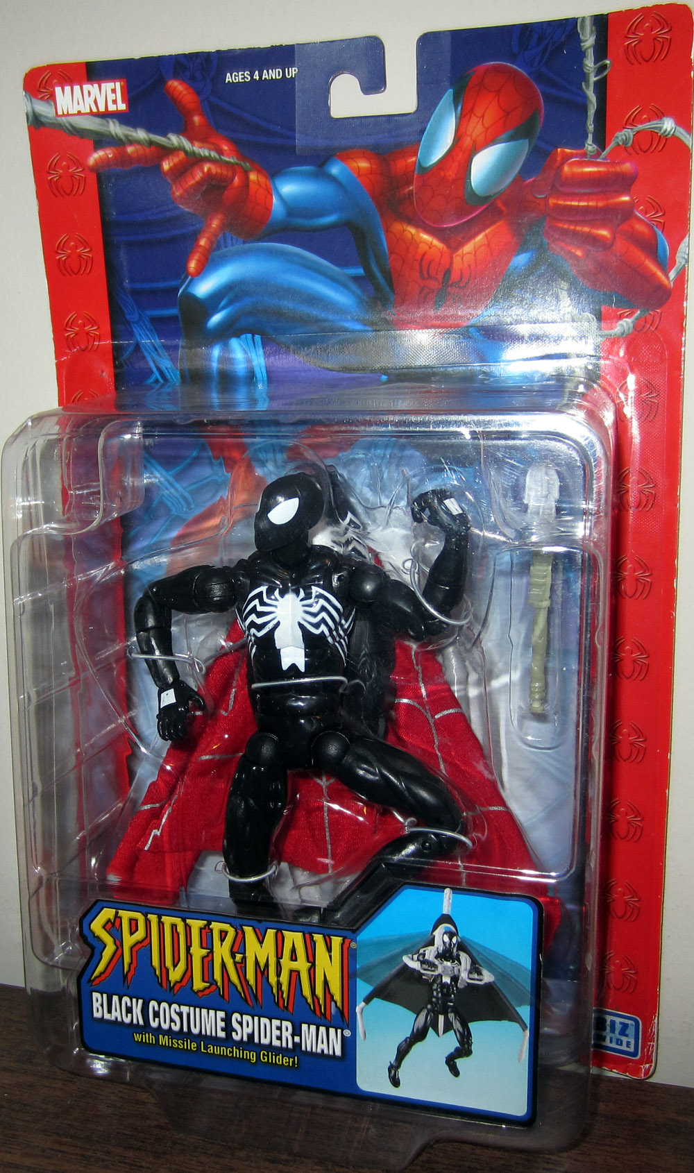 Spider-Man Black Costume With Missile Launching Glider Marvel Legends A41 