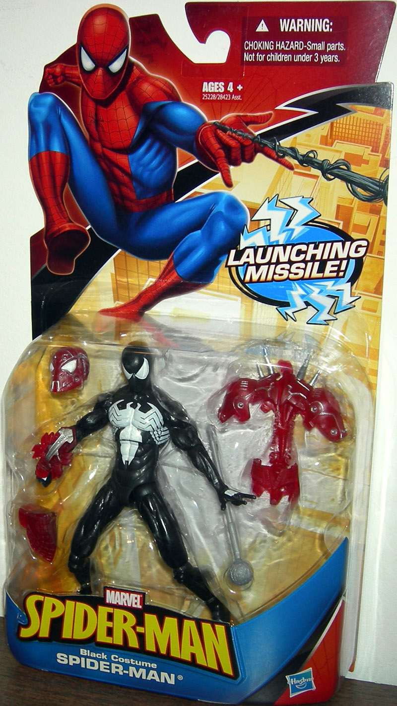 spiderman black action figure