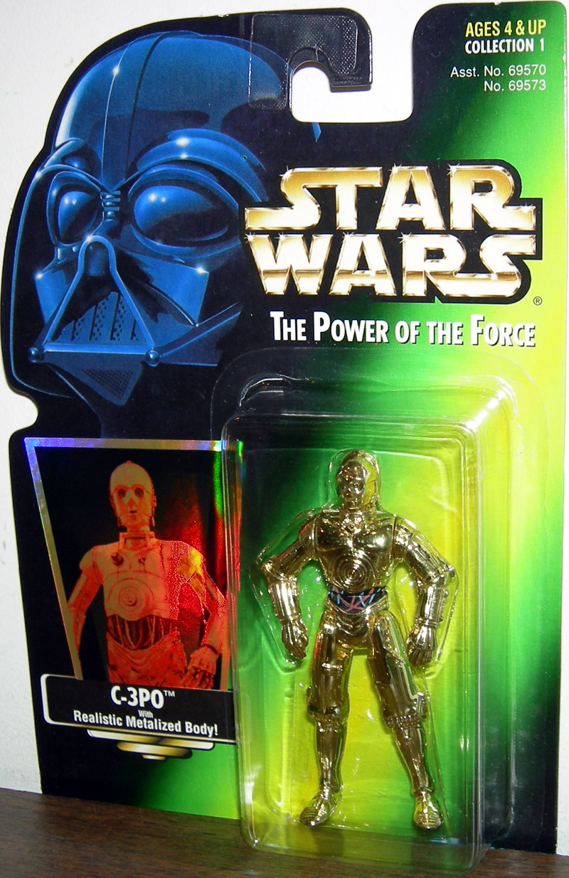 Kenner Star Wars The Power Of The Force c-3po Realistic Metalized Body Action Figure for sale online 