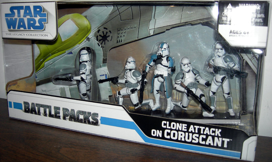 Clone Attack Coruscant Figures Battle Pack Legacy Collection