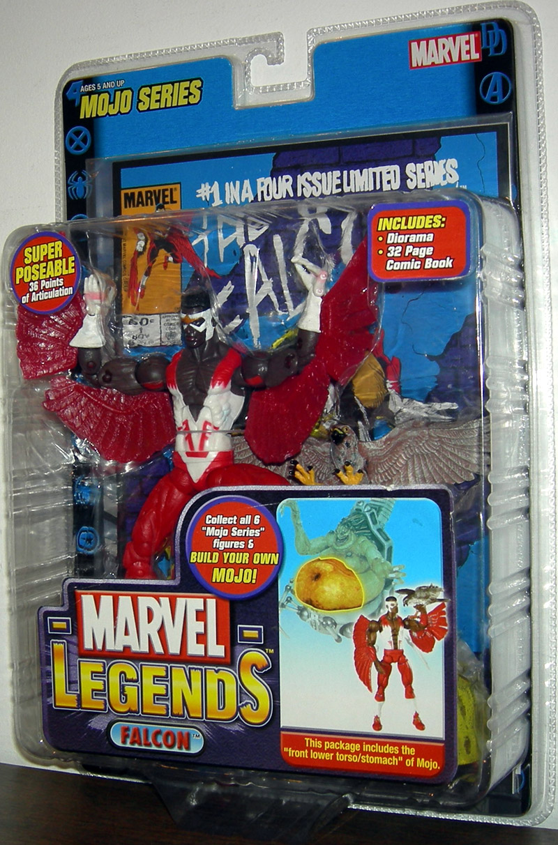 Marvel Legends Mojo Series Falcon Rare Chase Variant Red Toy Biz New Free Ship 