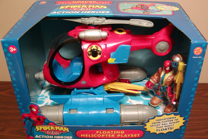 spiderman rescue helicopter toy