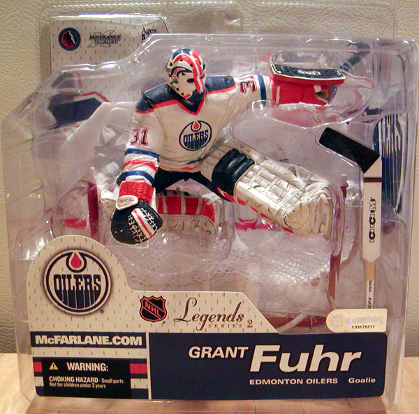 Grant Fuhr Edmonton Oilers McFarlane NHL Legends Series 2 Blue Jersey Chase  Variant Figure