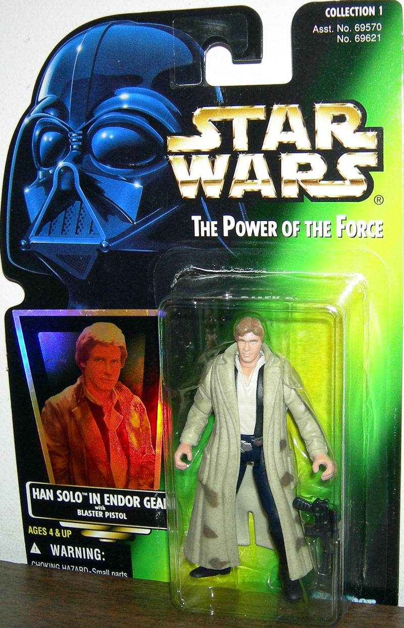 Han Solo Endor Gear Star Wars Power Of The Force 2 1997 box  blue pants 