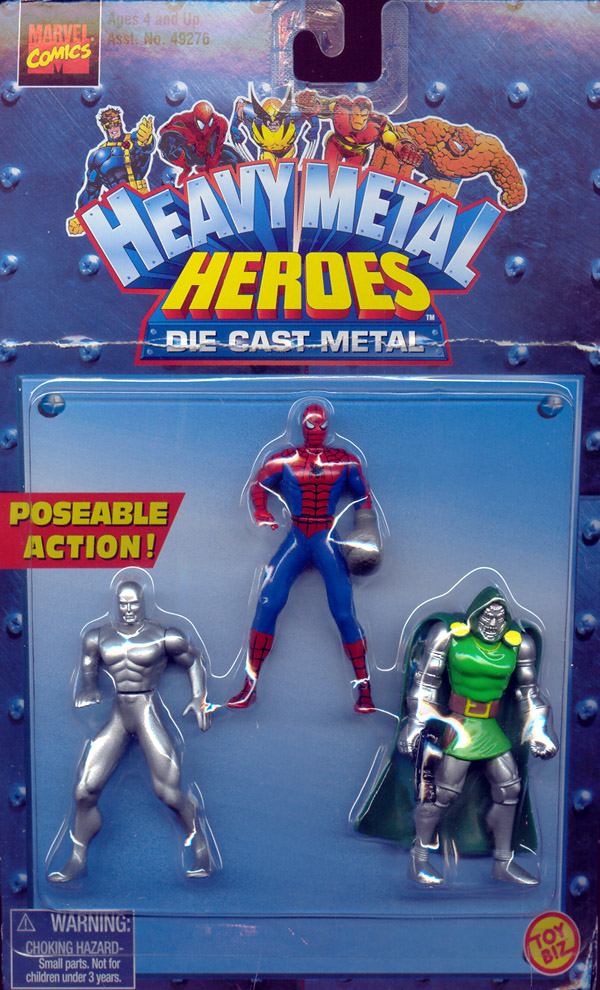 Heavy Metal Heroes 3-Pack Spider-Man, Silver Surfer Dr Doom