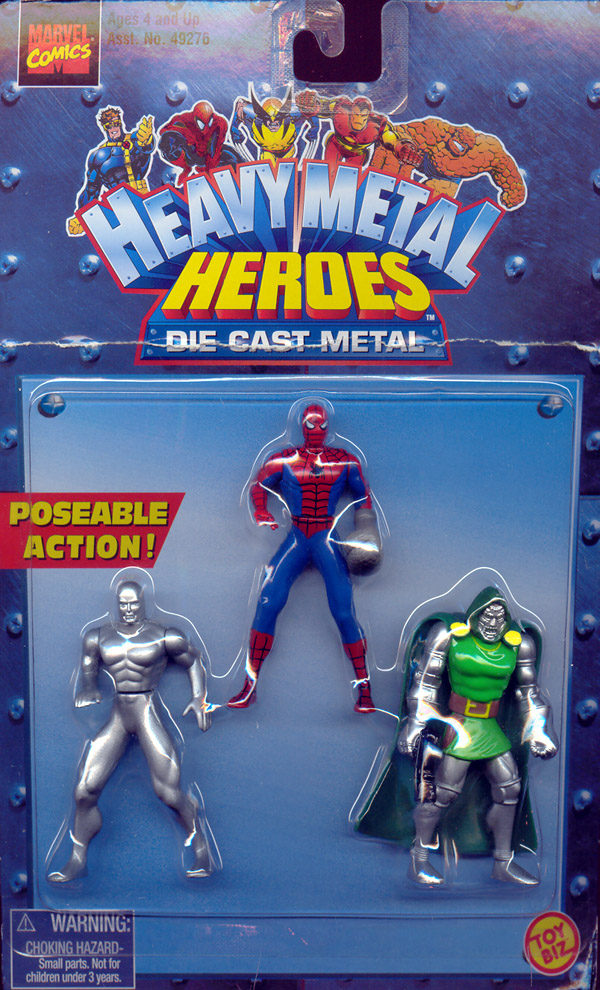 Silver spiderman action sale figure