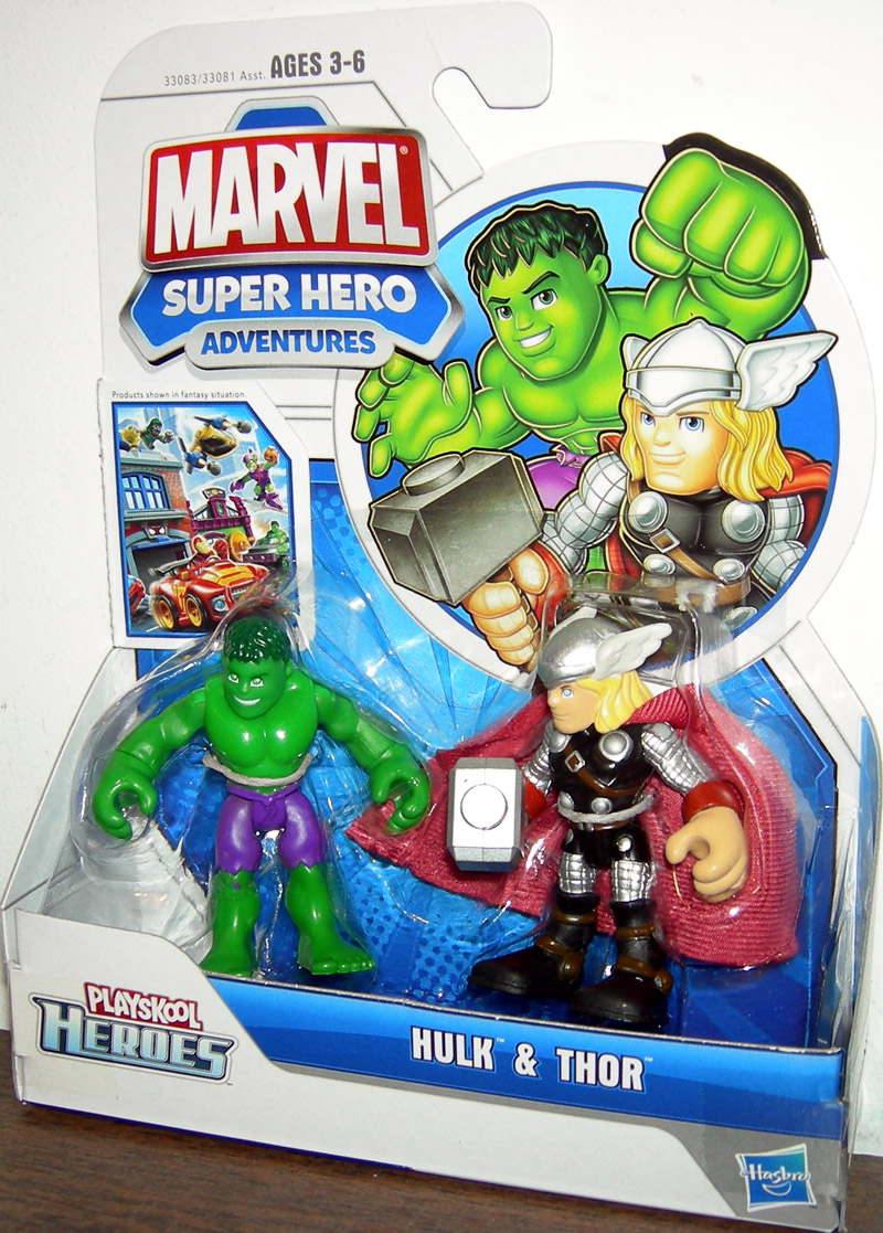 Hulk and Thor Marvel Super Hero Adventures Action Figures