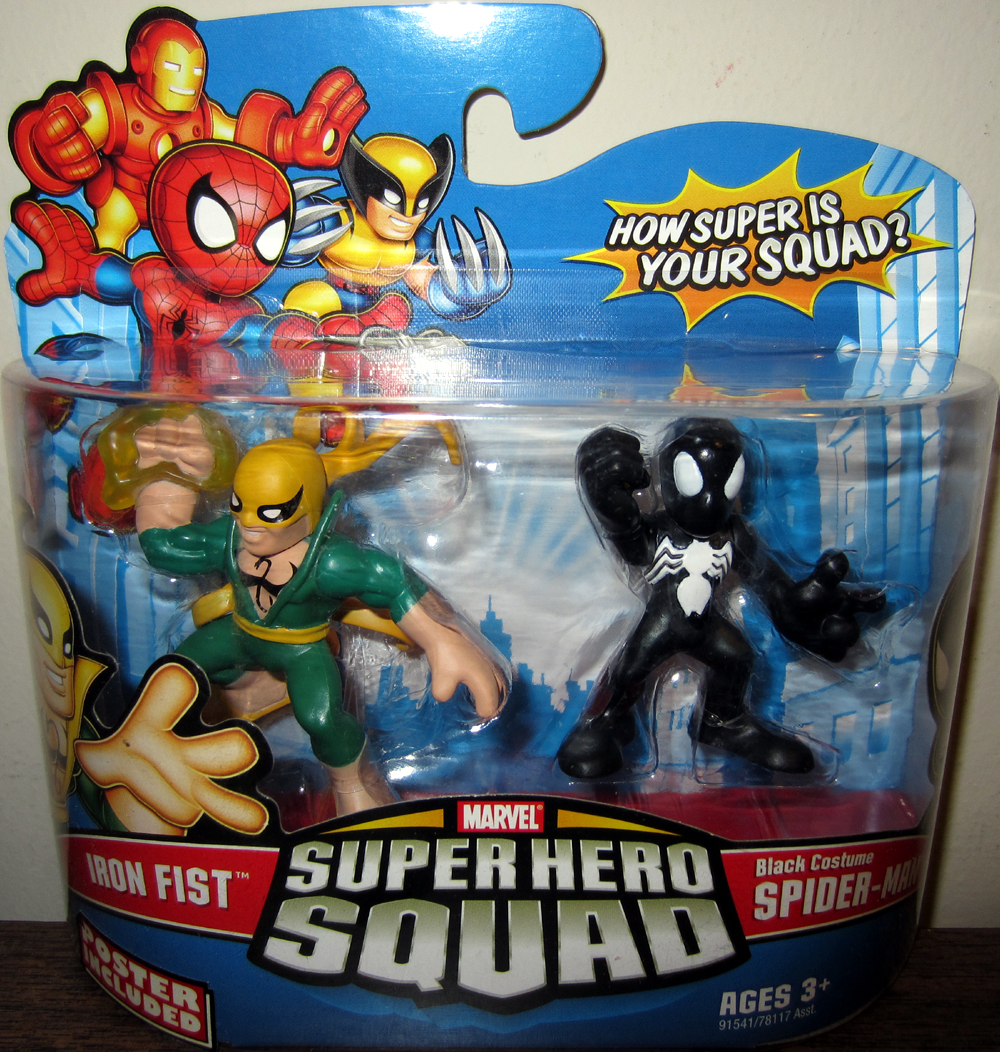 Iron Fist Black Costume SpiderMan Super Hero Squad action figures