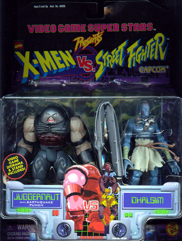 Juggernaut vs Dhalsim Action Figures Toy Biz