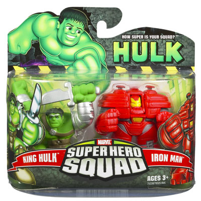 BNIB NEW Marvel Super Hero Squad Action Figures King Hulk & Iron Man 