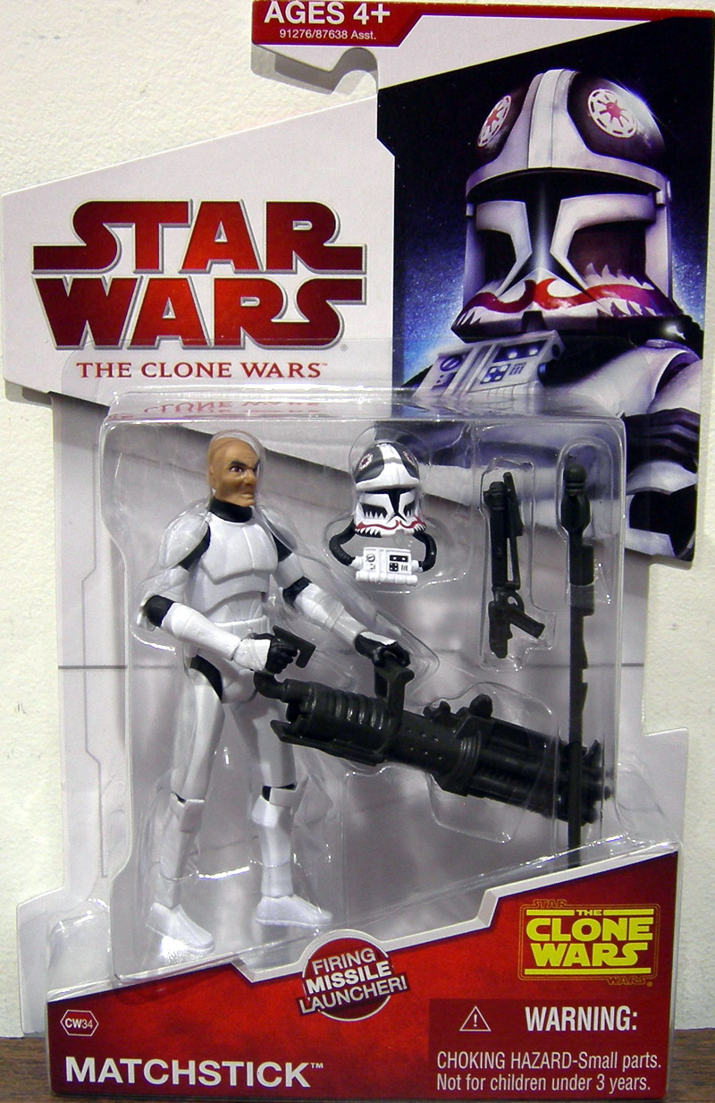 star wars CLONE TROOPER PILOT matchstick ACTION FIGURE the clone wars CW34 #588 