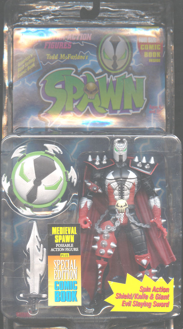 Medieval Spawn black lightning card Action Figure McFarlane