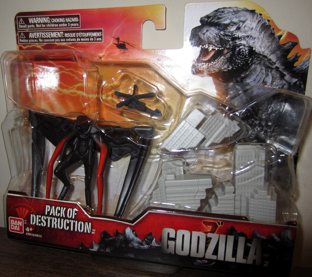MUTO and Godzilla 3.75"  Figure Set Bandai Godzilla 2014 Destruction City 