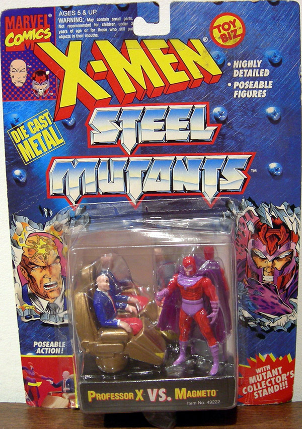 Marvel Toys Die Cast Professor X VS Marvel Comics X-Men Steel Mutants Magneto 
