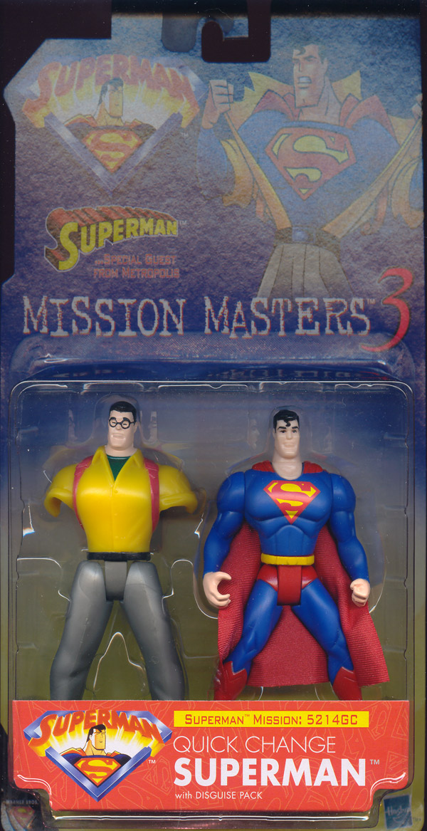 Superman Quick Change Figure Mission Masters 3 Hasbro 2001 MOC Clark Kent Outfit for sale online 