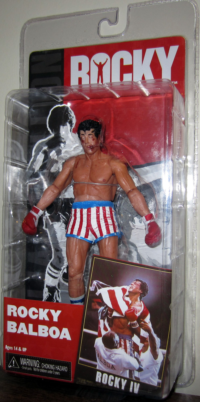 Rocky Balboa Figure IV Post Fight Bloody Action Figure Neca