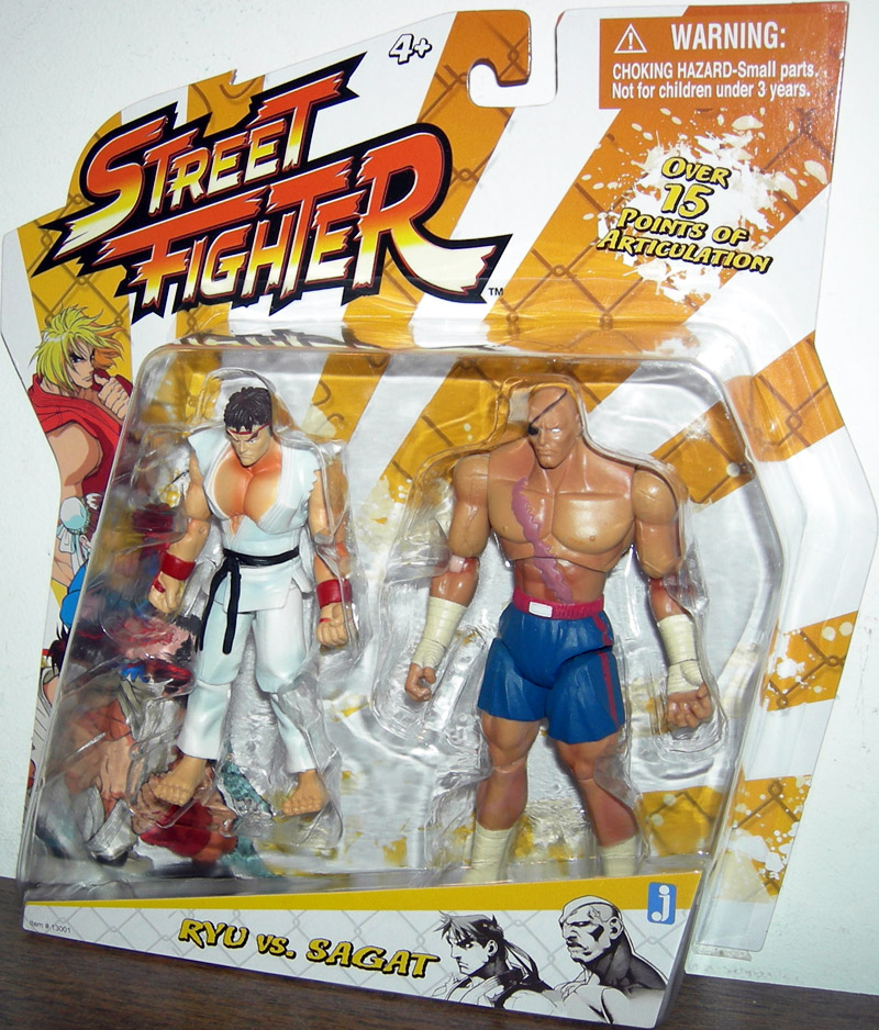 Ryu vs Sagat Action Figures Street Fighter Jazwares