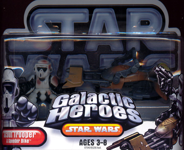 star wars the power of the force speeder bike with scout trooper
