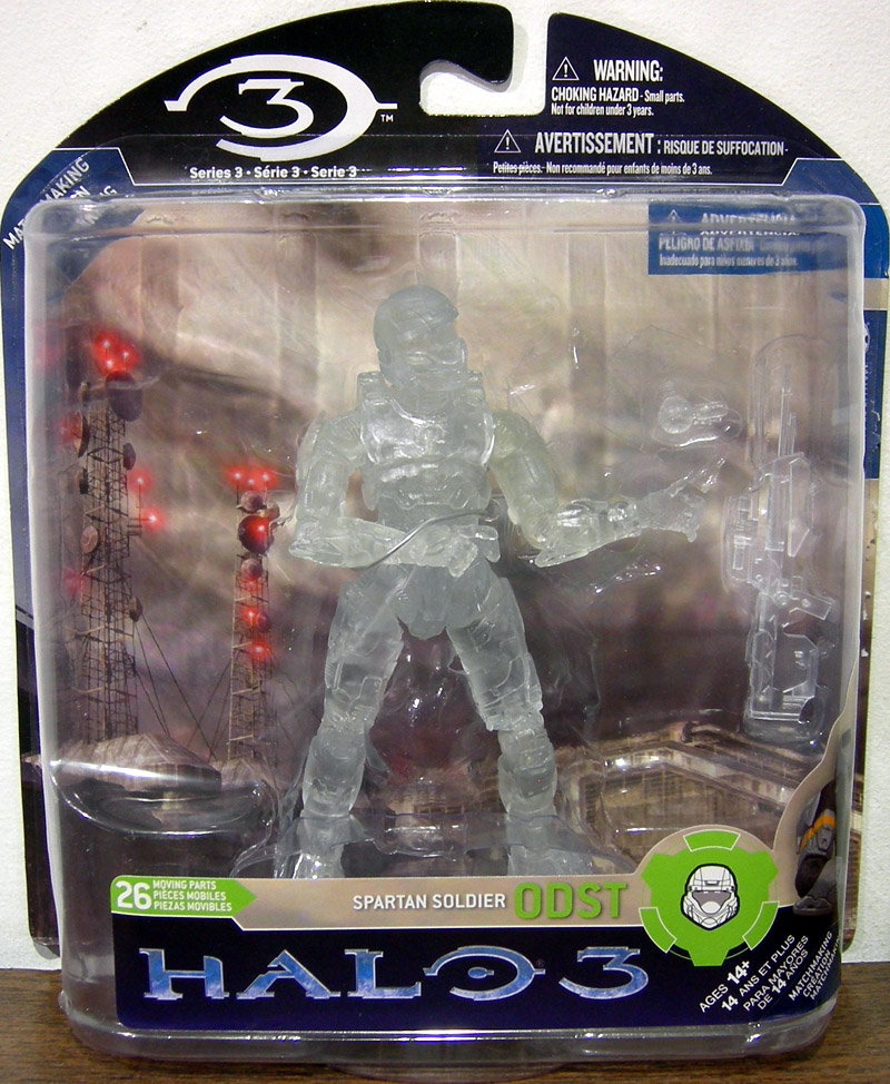 Spartan Soldier ODST Halo 3 Series 3 Active Camo Action Figure