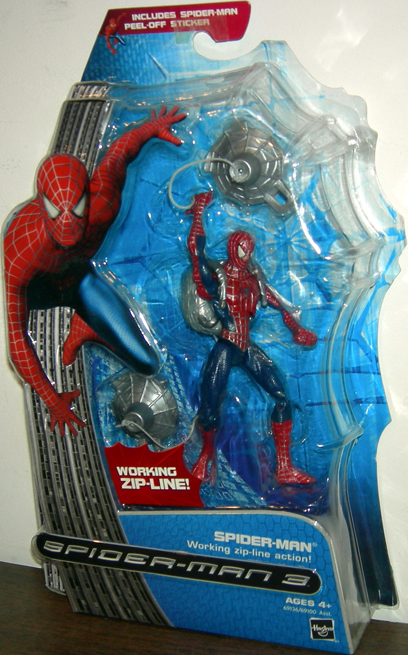 SpiderMan 3 Movie Working ZipLine Action Figure Hasbro