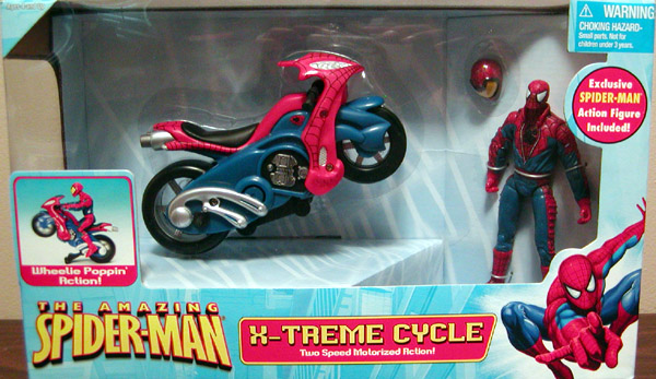 Spider-Man Action Figure with X-Treme Cycle Vehicle Toy Biz