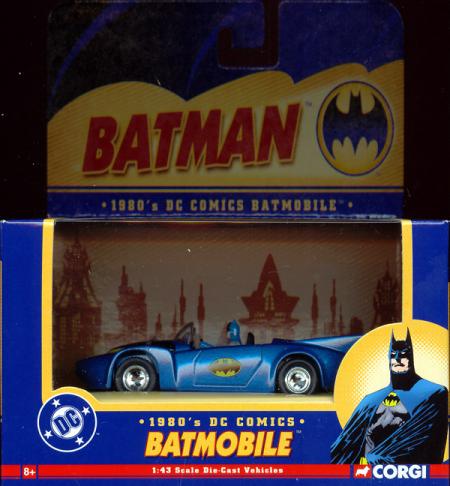 1980s Batmobile, 1-43rd scale die-cast