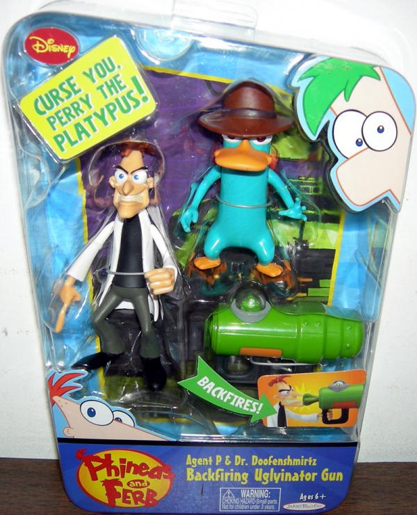 Agent P and Dr. Doofenshmirtz (Backfiring Uglyinator Gun)