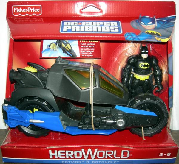 Batman & Batcycle (DC Super Friends HeroWorld)