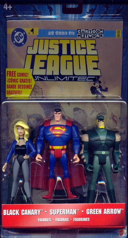 Black Canary, Superman & Green Arrow 3-Pack (Justice League Unlimited)