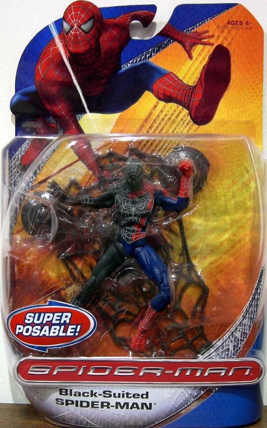 Super Poseable Black-Suited Spider-Man (half symbiote, Trilogy)