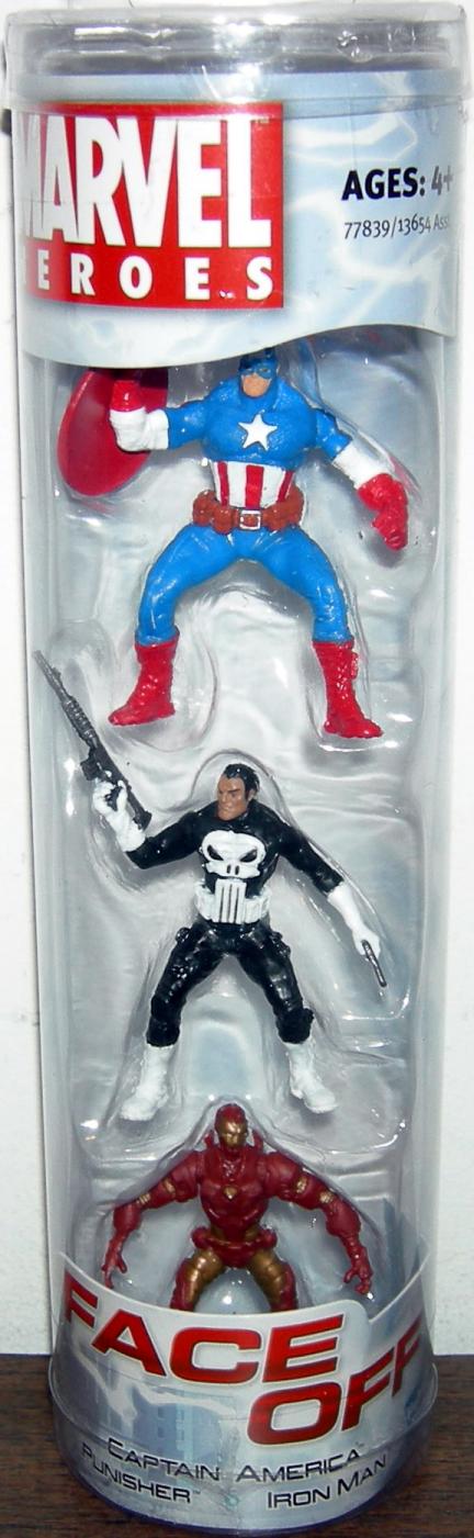 Captain America, Punisher & Iron Man 3-Pack (Face Off)