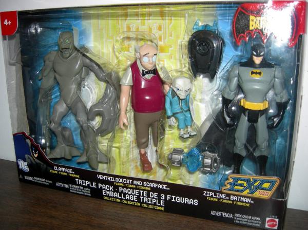 Clayface, Ventriloquist with Scarface and Zipline Batman 3-Pack (EXP)