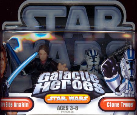 Dark Side Anakin & Blue Clone Trooper (Galactic Heroes)