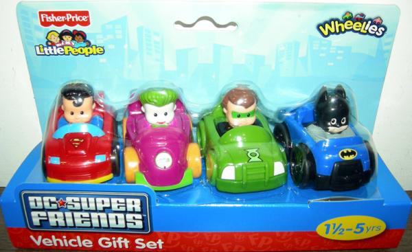 DC Super Friends Vehicle Gift Set 4-Pack (Little People Wheelies)