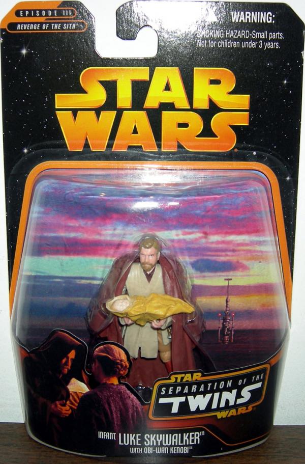 Infant Luke Skywalker with Obi-Wan Kenobi
