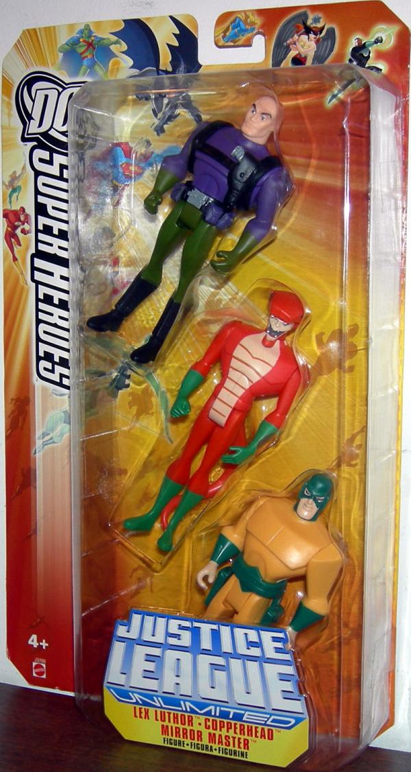 Lex Luthor Copperhead Mirror Master 3-Pack DC Justice League Unlimited