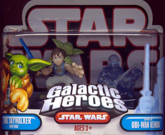 Luke Skywalker with Yoda & Spirit of Obi-Wan Kenobi (Galactic Heroes)