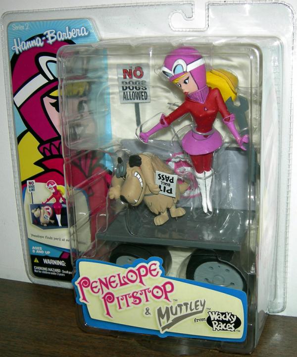 Penelope Pitstop Mutley Action Figures Hanna-Barbera
