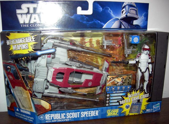 Republic Scout Speeder with ARF Trooper (The Clone Wars)