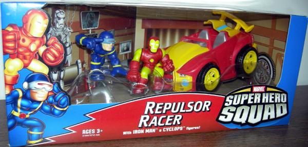 Repulsor Racer with Iron Man & Cyclops (Super Hero Squad)