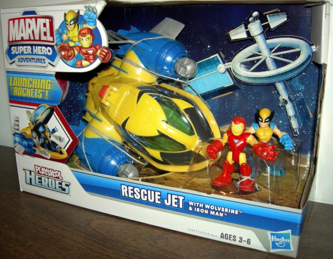 Rescue Jet with Wolverine & Iron Man (Playskool Heroes)