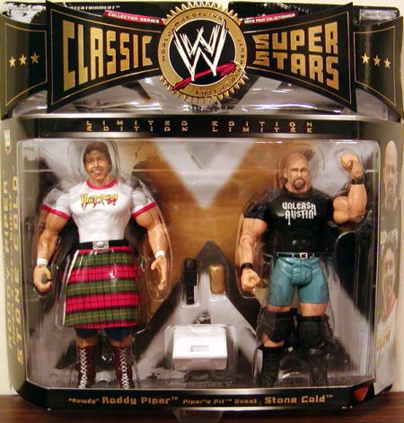 Rowdy Roddy Piper and Pipers Pit Guest Stone Cold 2-Pack