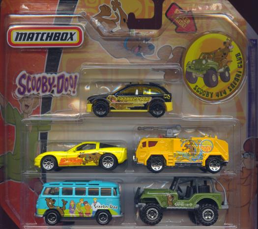 Scooby-Doo Matchbox 5-Pack (with Scooby 4X4 Safari Club sticker)