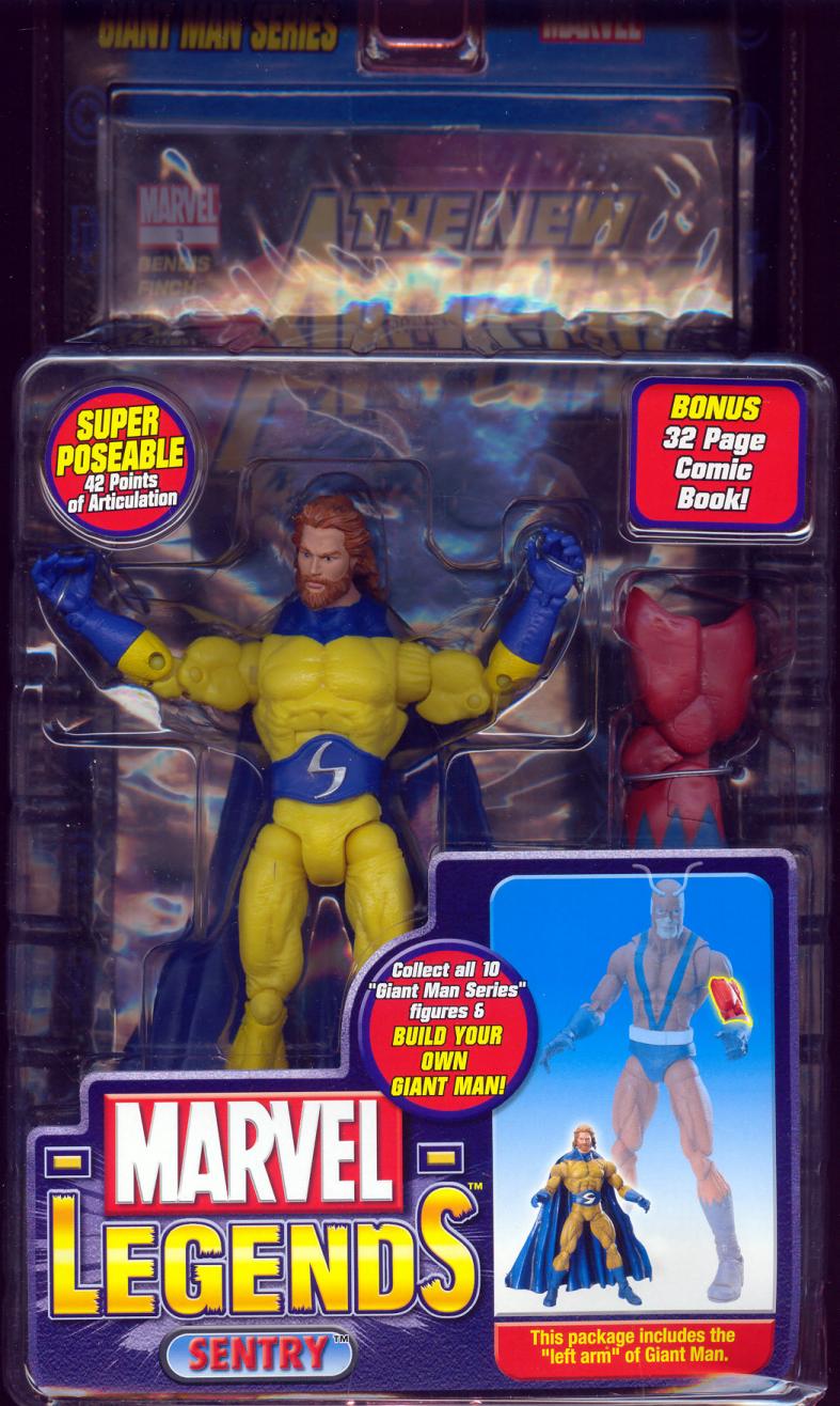 Sentry (Marvel Legends, bright yellow variant with beard)