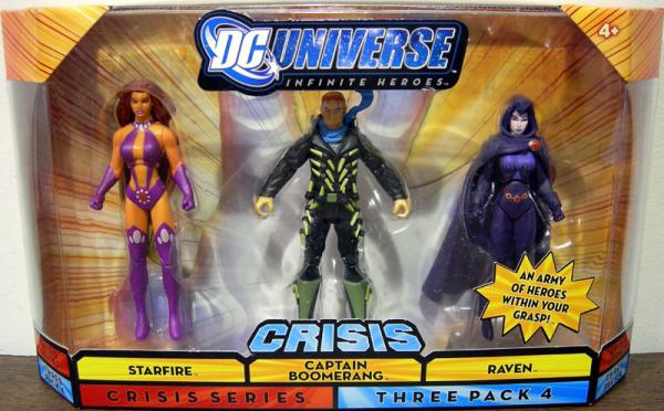 Starfire, Captain Boomerang & Raven 3-Pack (Crisis Series 4)