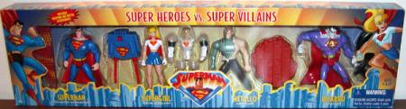 Super Heroes vs. Super Villains 4-Pack (Superman Animated)